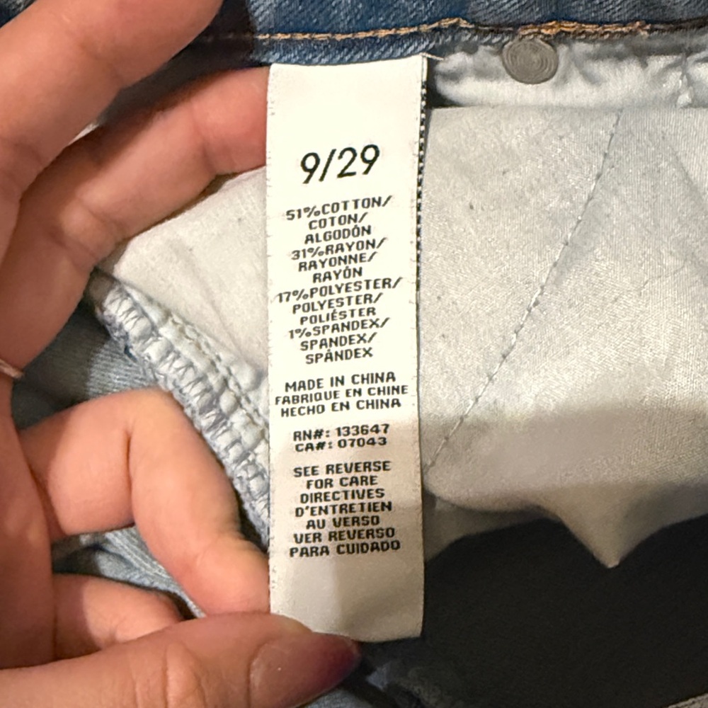Celebrity Pink Light Blue Distressed Jean Shorts - Picture 6 of 6